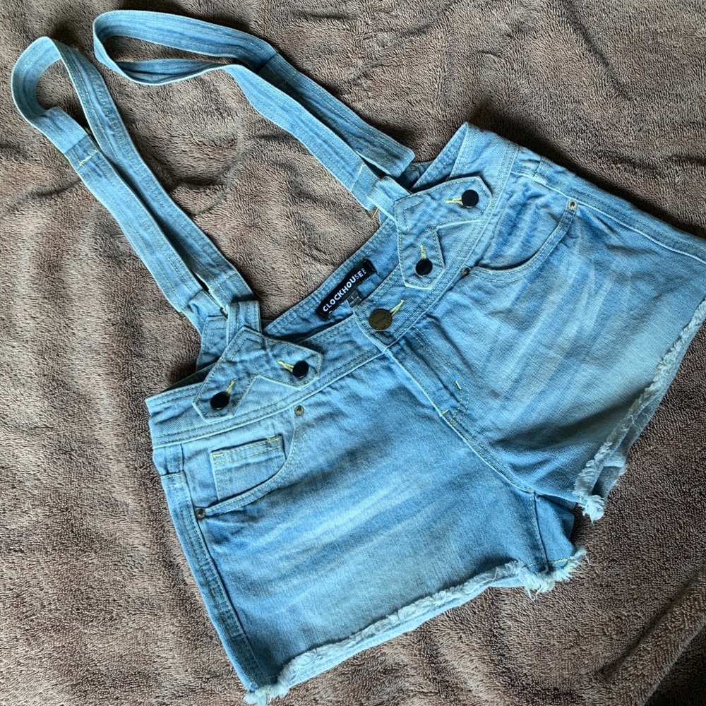 Cute Denim Overall Shorts